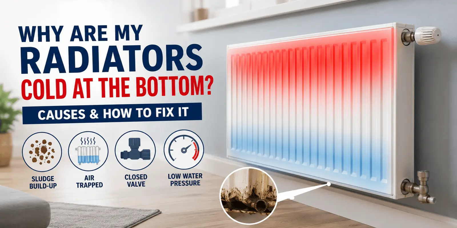 radiators cold at the bottom